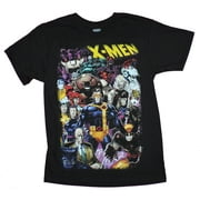 X-Men Mens T-Shirt - Classic 90's Giant Character Cast Jim Lee Art (Small)